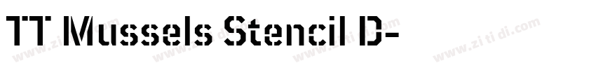 TT Mussels Stencil D字体转换 TT Mussels Stencil D字体转换